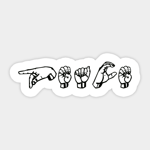 Peace In Asl Peace Asl Sticker Teepublic