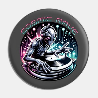 Alien DJ Cosmic Beats Pin