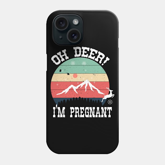 Womens Oh Deer I'm Pregnant  Gift Phone Case by Attia17