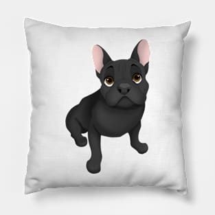 Black French Bulldog Pillow