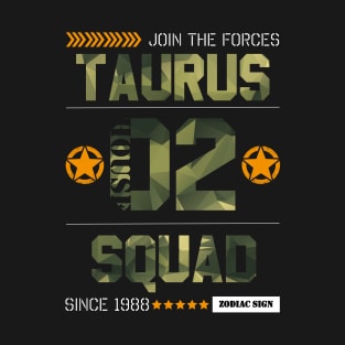 Zodiac Majesty Taurus Squad Camo T-Shirt