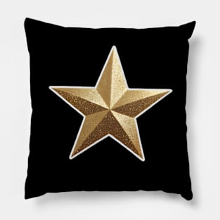 Gold Star Pillow