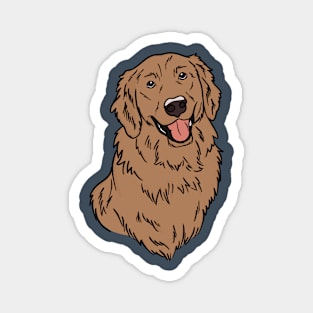 A Golden Retriever Magnet