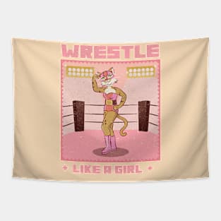 Funny Wrestling Quote Girls Tapestry