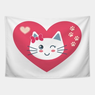 My kitten in my heart Tapestry