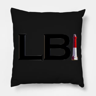 Long Beach Island Letters with Lighthouse Pillow