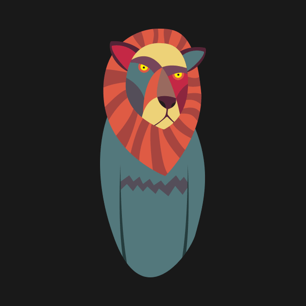 Hipster Lion by volkandalyan