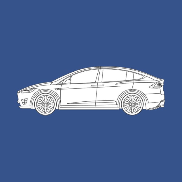 Tesla Model X Outline by dgc