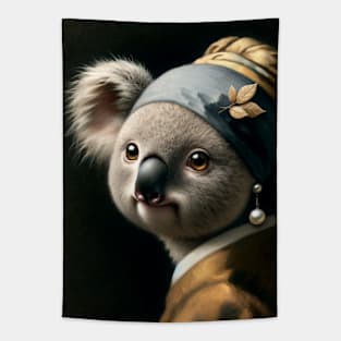 Wildlife Conservation - Pearl Earring Koala Meme Tapestry