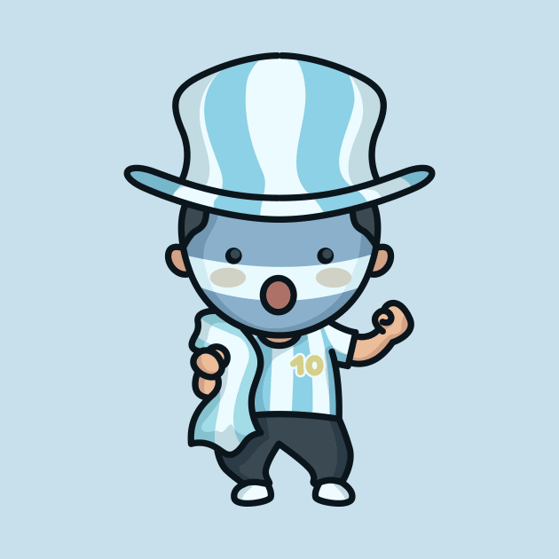 Cute Argentine Soccer Fan by SLAG_Creative