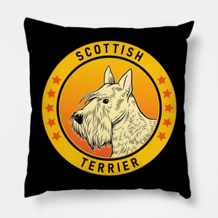 Scottish Terrier Dog Portrait Pillow