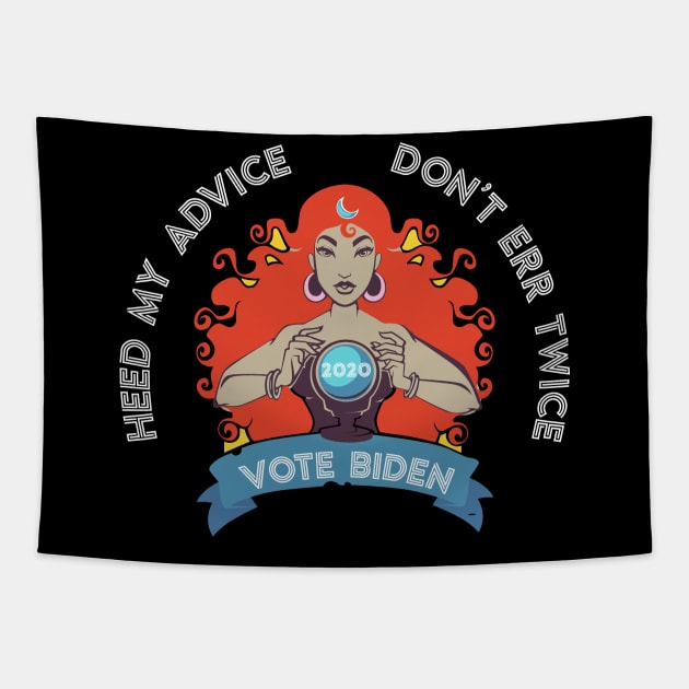 Don't Err Twice Heed my Advice Tapestry by Golden Eagle Design Studio