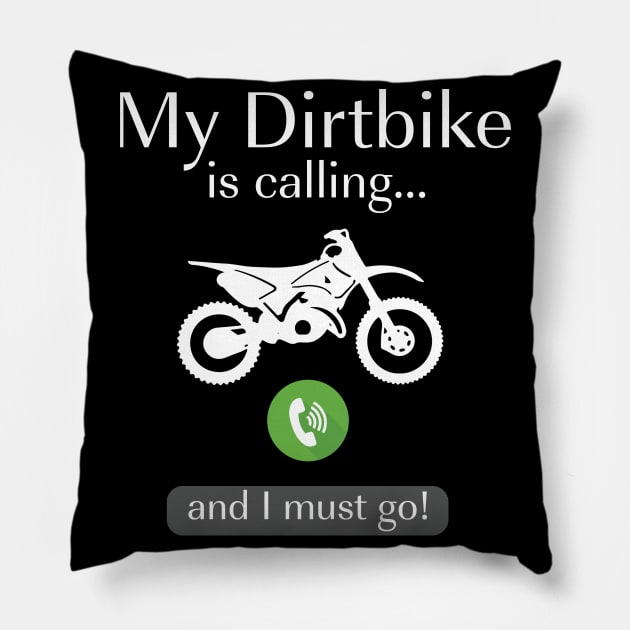 Off Road Motocross Pillow by zellaarts