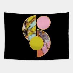 Bright vibrant modern earth tones colors unique original contemporary art 368 Abstract Tapestry