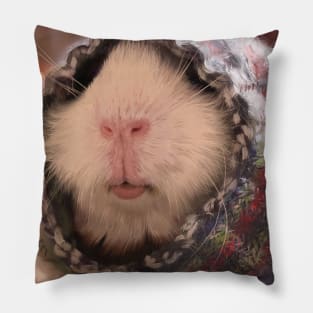 Cute guinea pig in the style of realism Pillow