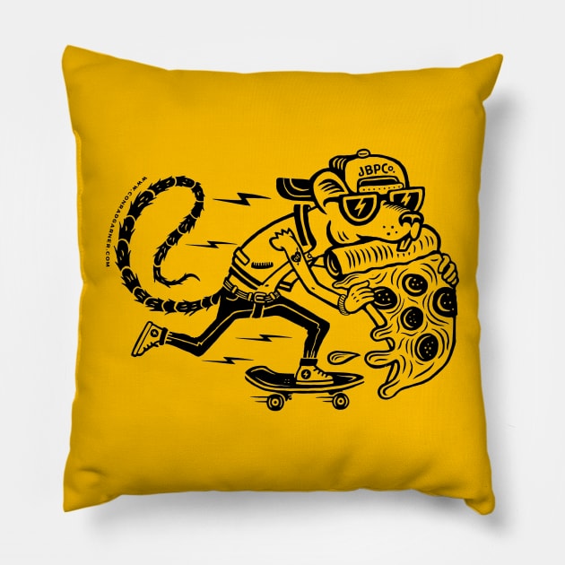 PIZZA RAT Pillow by ConradGarner