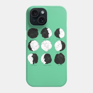 Feline Lunar Cycle Phone Case