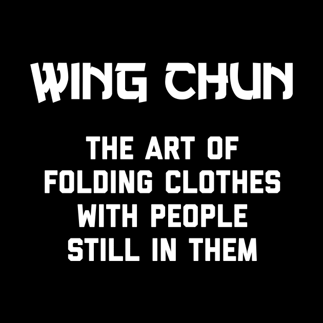 Wing Chun - The Art Of Folding Clothes With People Still In Them by agapimou