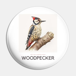 British Garden Birds: Woodpecker Pin