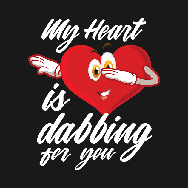 Funny Dabbing Heart For Couples by RJCatch