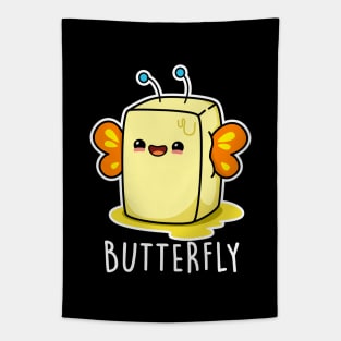 Butterfly Cute Butter Pun Tapestry