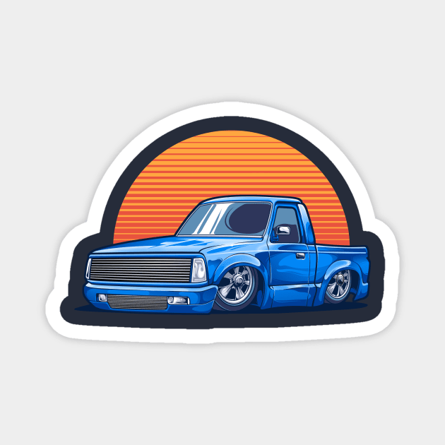 Slammed Old Truck Magnet by Aiqkids Design