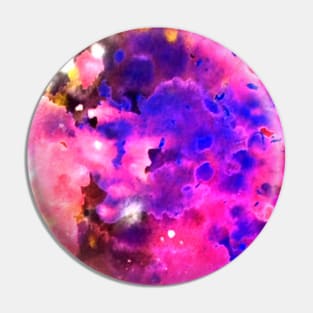 Pink and Purple Space Nebula Pin