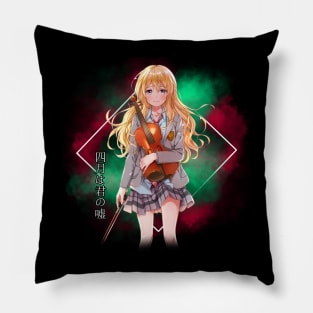 Notes of Friendship Shigatsu wa Uso Anime Tee Celebrating Bonds Through Music Pillow