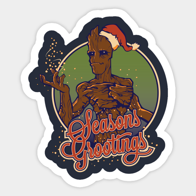 Seasons Grootings - Groot - Sticker