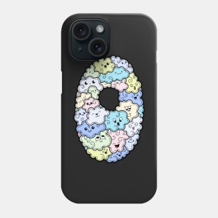 Number 0 zero Funny and Colorful Cute Monster Creatures Phone Case