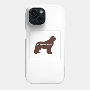 newfoundland name silhouette brown Phone Case