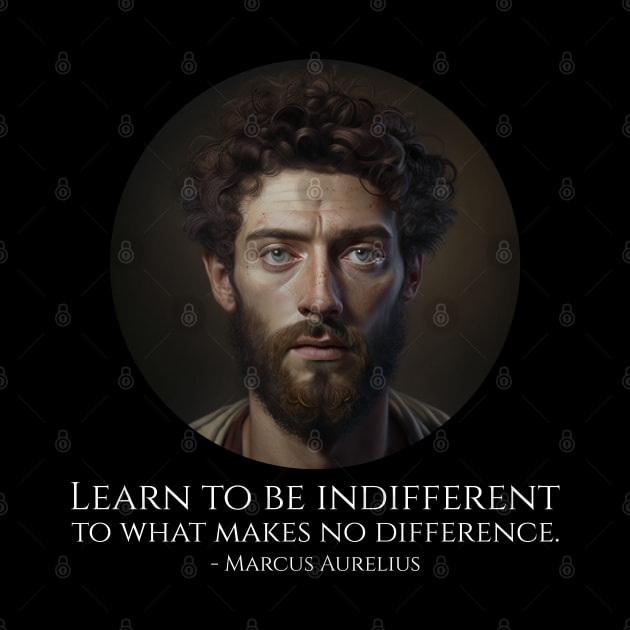 Learn to be indifferent to what makes no difference. - Marcus Aurelius by Styr Designs