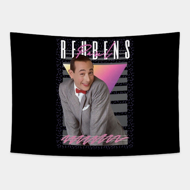 Paul Reubens Retro Style Fan Art Tapestry by Madesu Art