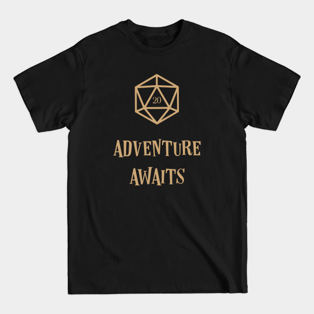 Funny Misadventure Awaits D20 Dice Tabletop RPG - Dungeons And Dragons - T-Shirt