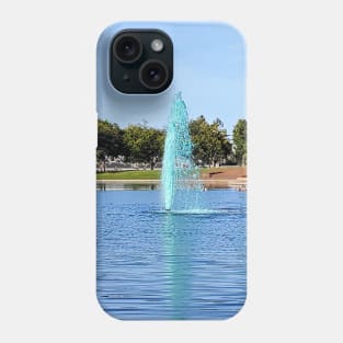 Fountain In The Pond Photography My Phone Case