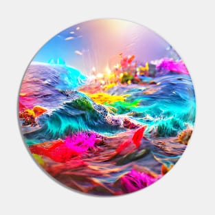 Colorful Ocean Art Pin