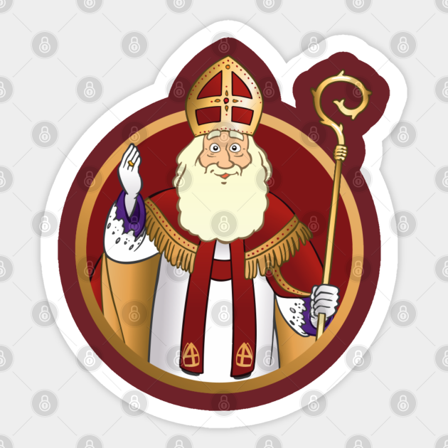 St Nicholas Day Santa Claus Sticker Teepublic