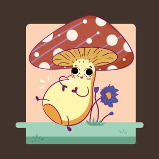 Mushroom with Googly Eyes T-Shirt