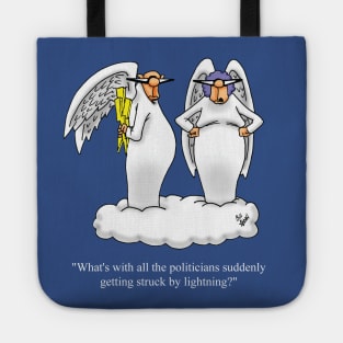 Funny Political Angel Cartoon Humor Tote