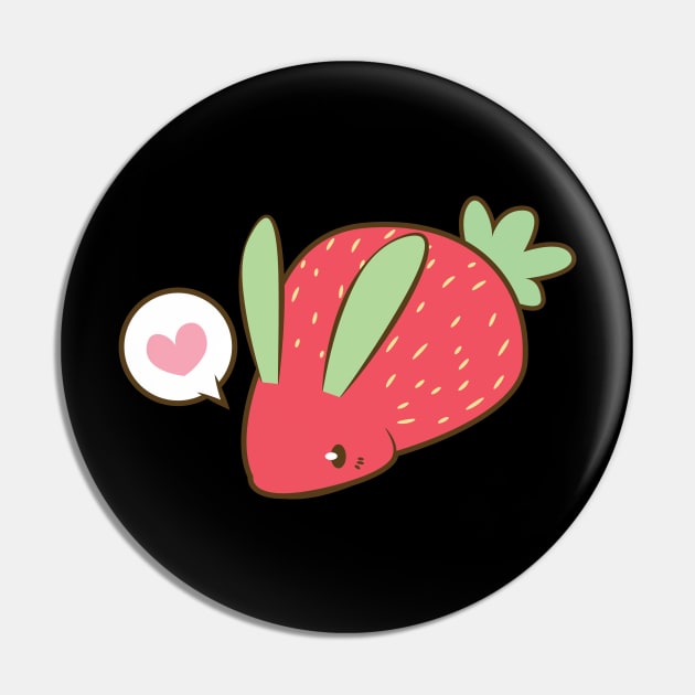 Strawberry Love Tshirt Pin by avshirtnation