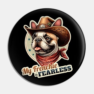 Cowboy french bulldog Pin