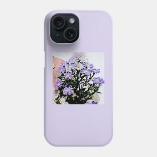 purple daisy flowers(watercolor painting) Phone Case