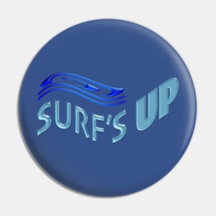 Surf's Up Wave Design Pin