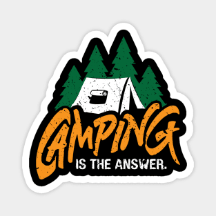 Vintage Style Camping, Tent Or RV Camping Gift Magnet