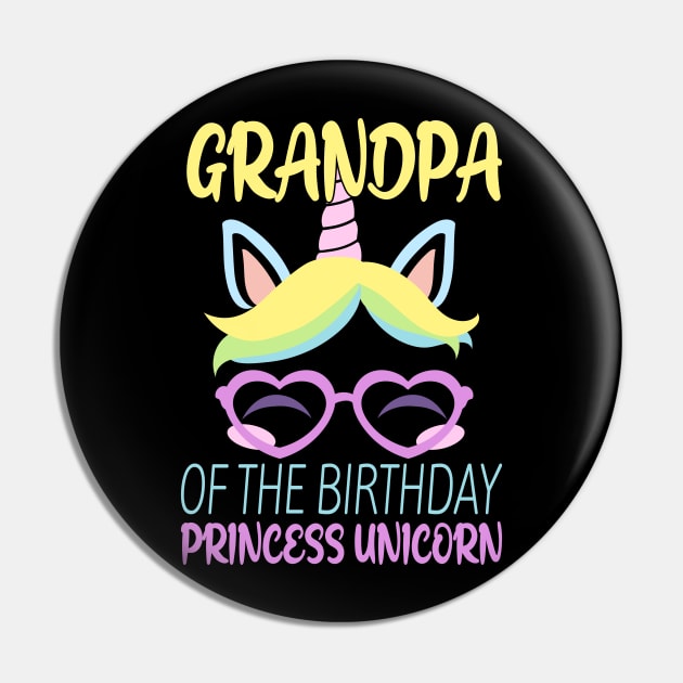 Grandpa Of The Birthday Princess Unicorn, birthday princess girl Pin by Kingostore