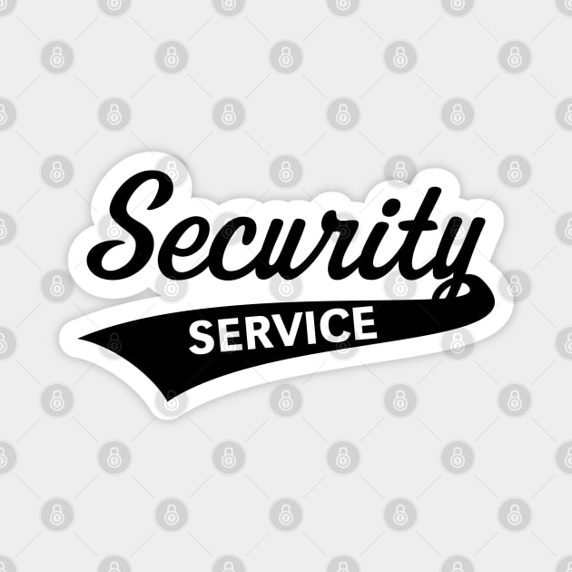 Security Service Lettering (Team / Black) Magnet by MrFaulbaum