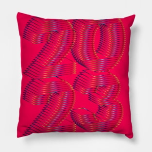 2023 retro color 1.0 Pillow