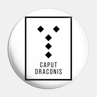 Caput Draconis Geomantic Figure Pin