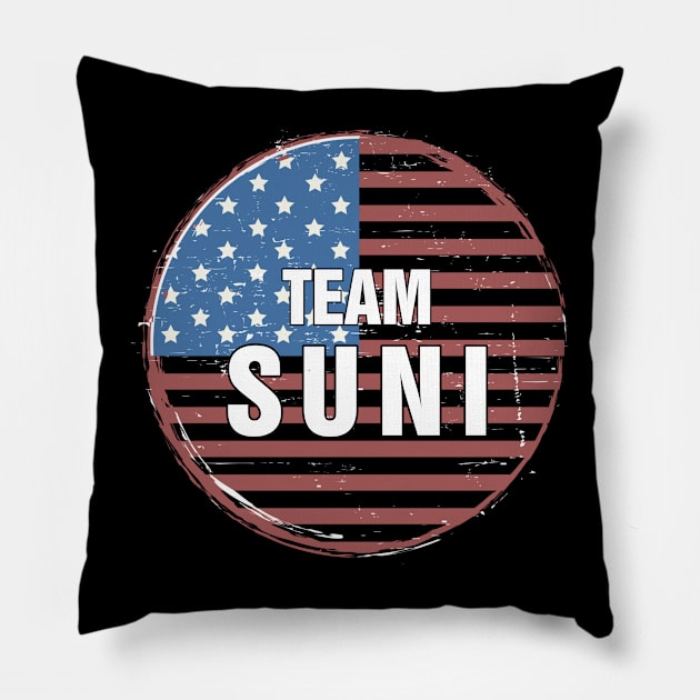 Team suni lee gymnastics athlete Pillow by Maroua