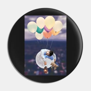 Moon Balloon Boy 1 - carried away on the breeze Pin